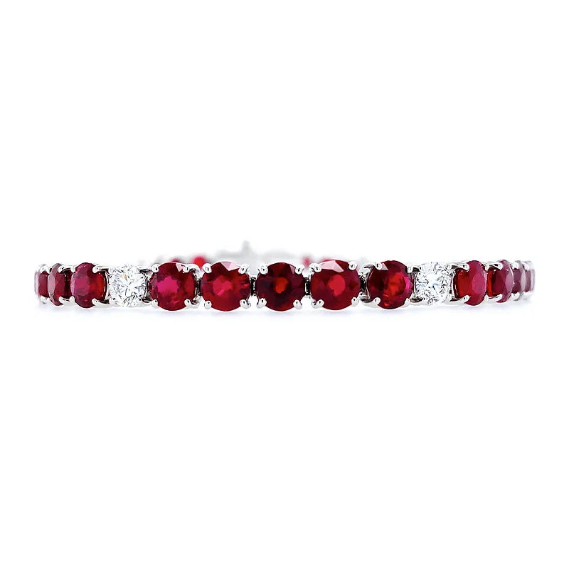 Bayco Cosmopolitan Ruby & Diamond Line Bracelet