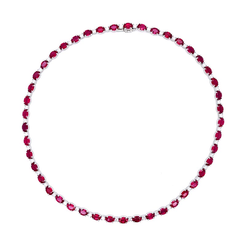 Bayco Magnificent Ruby & Diamond Necklace