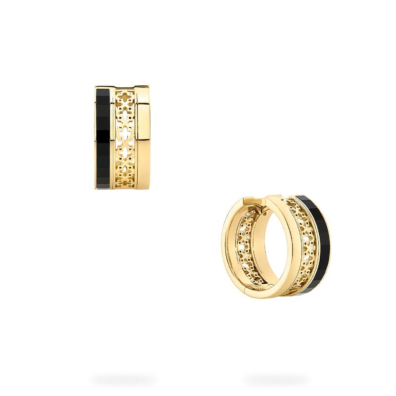 Birks Dare to Dream Yellow Gold & Onyx Earrings