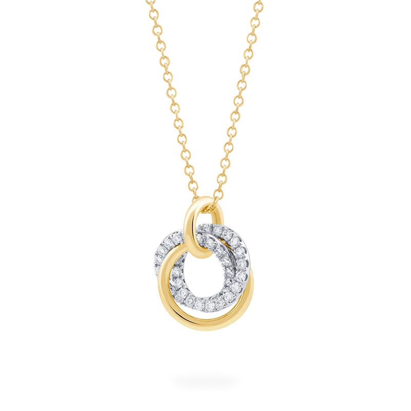 Birks Rosée du Matin Yellow Gold & Diamond Small Entwine Pendant