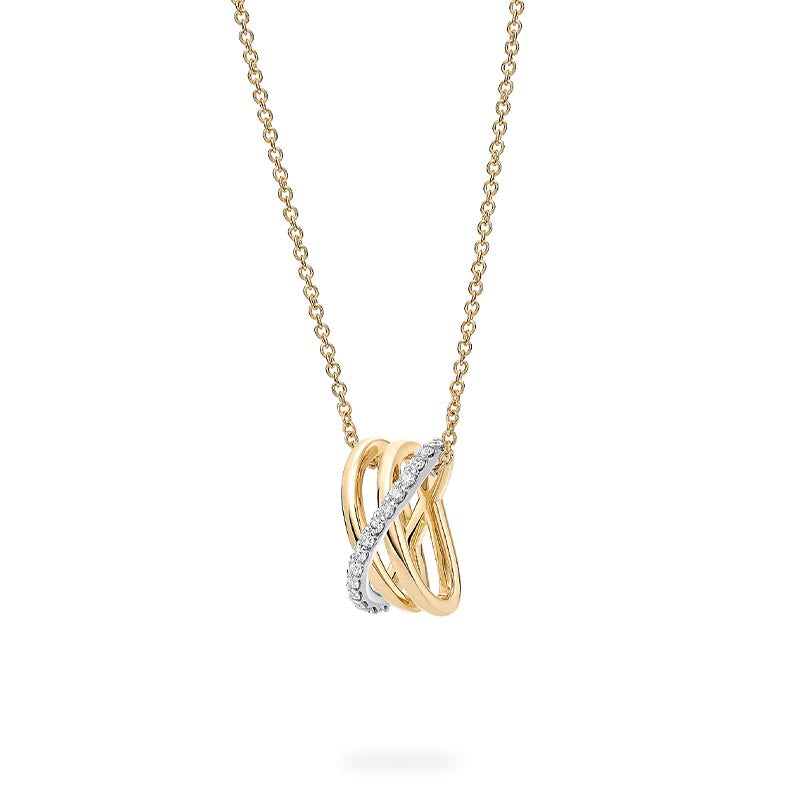 Birks Rosée du Matin Yellow Gold & Diamond Three-Row Pendant