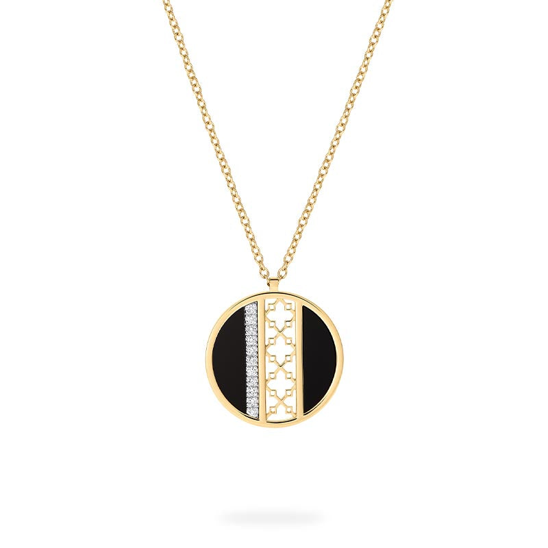 Birks Dare to Dream Yellow Gold & Onyx Pendant