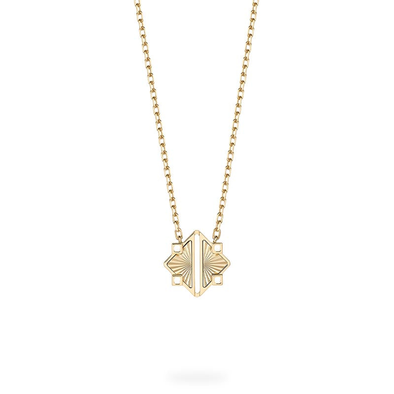 Birks Muse Guilloché Yellow Gold X-Small Pendant