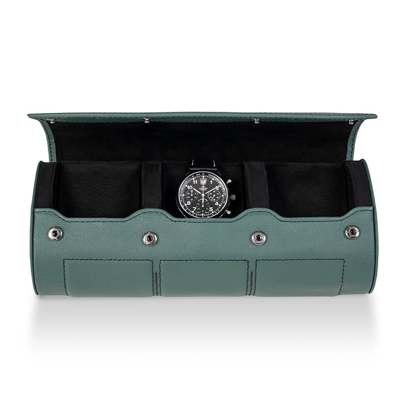 Buben & Zorweg Nitro 3 Green Leather Watch Roll