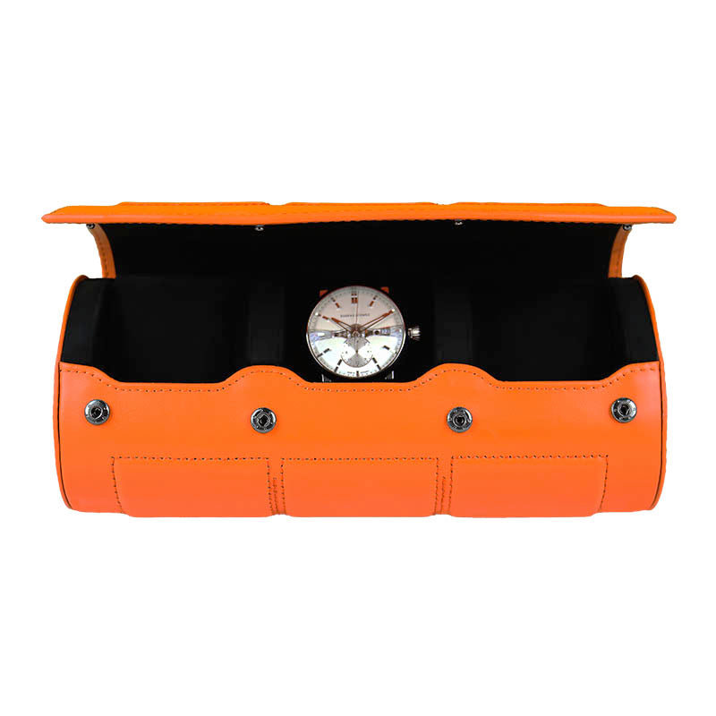 Buben & Zorweg Nitro 3 Orange Leather Watch Roll