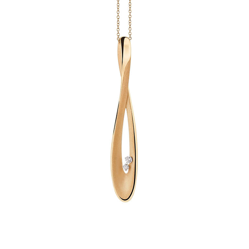 Cammilli Firenze Orange Apricot Icon Diamond Pendant