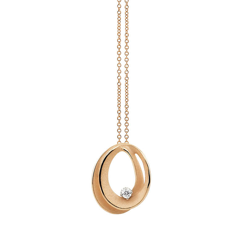 Cammilli Firenze Orange Apricot Dune Diamond Pendant
