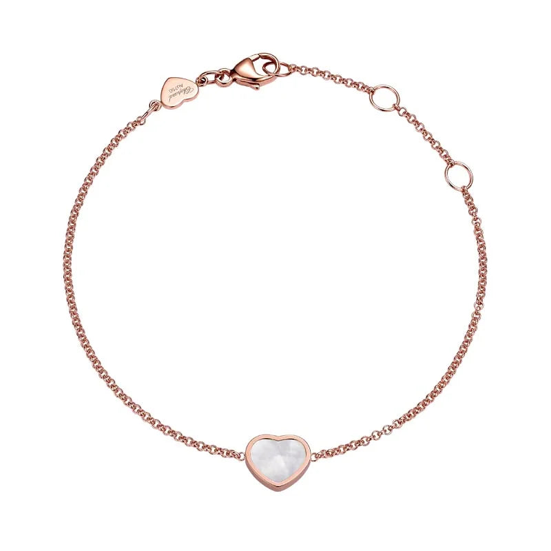 Chopard Rose Gold My Happy Hearts Mother of Pearl Bracelet