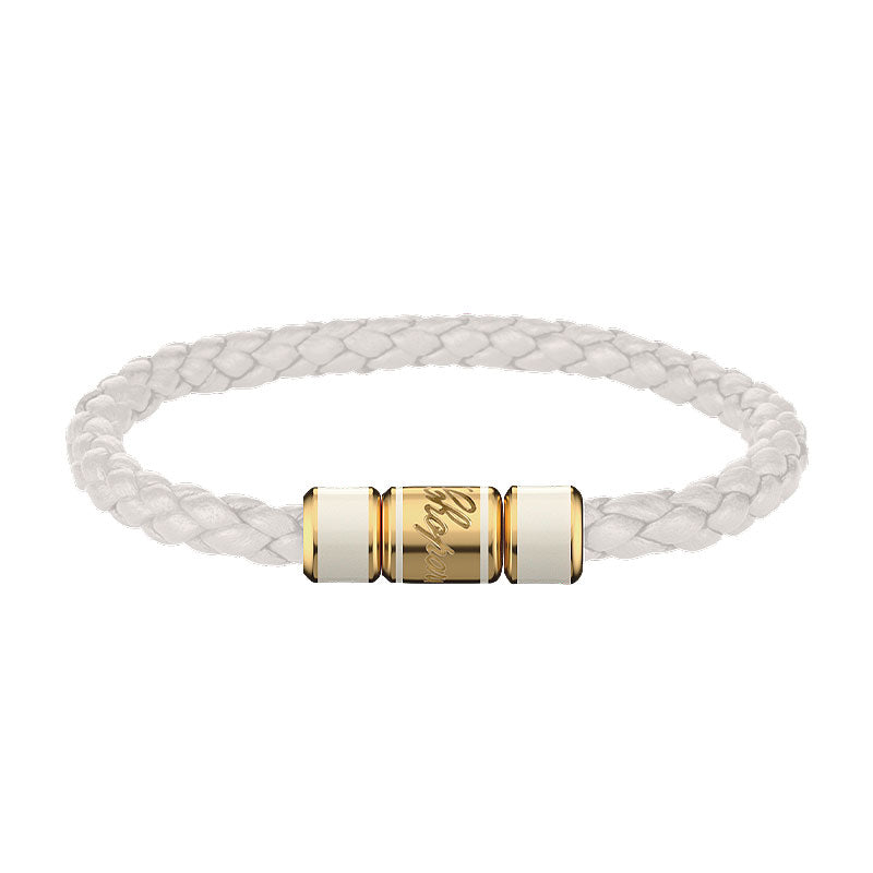 Chopard Classic Racing White Leather Bracelet