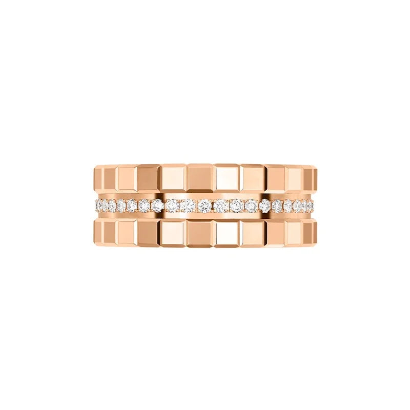 Chopard Rose Gold Ice Cube Diamond Ring