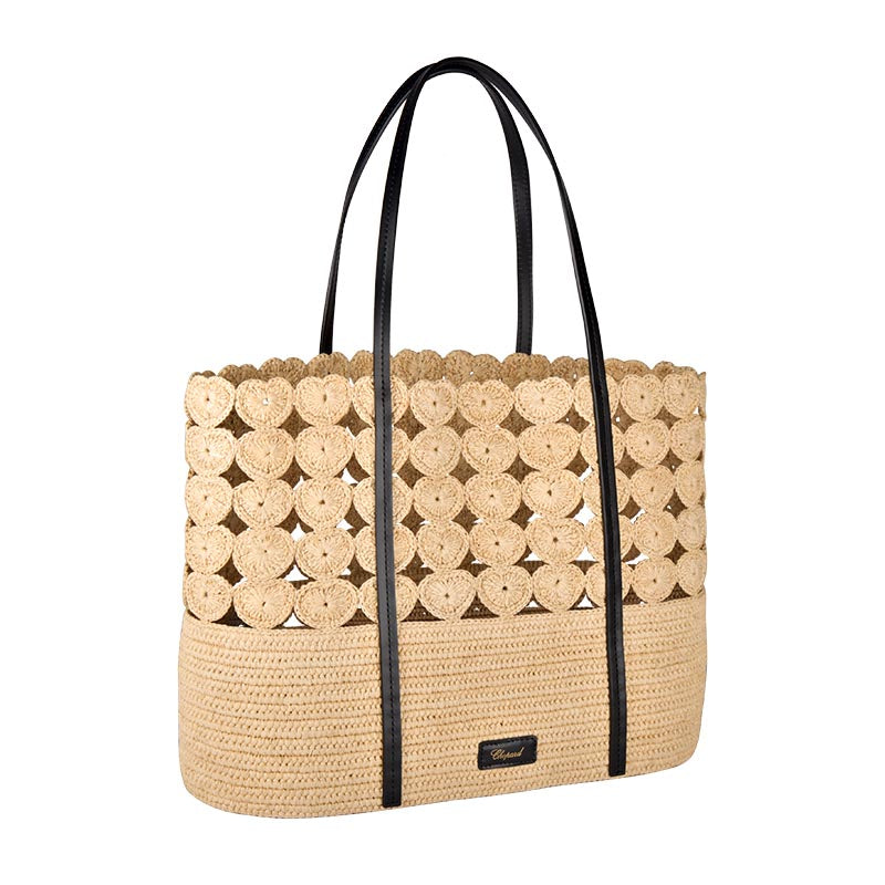 Chopard Happy Hearts Raffia Tote Bag