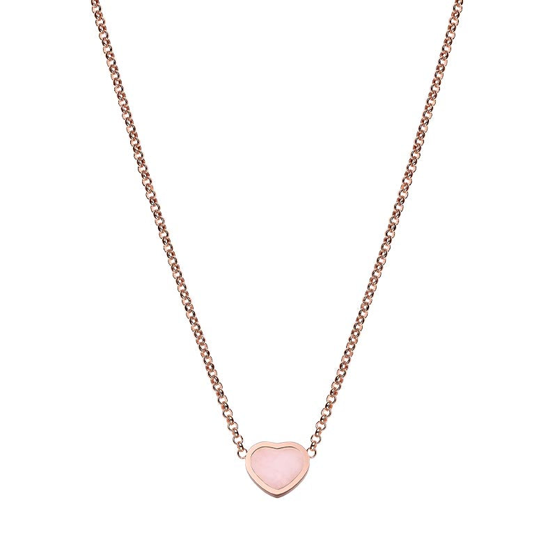 Chopard Rose Gold My Happy Hearts Pink Opal Pendant