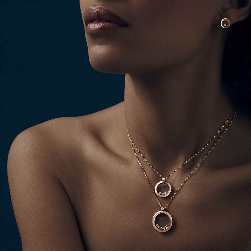 Chopard Rose Gold Happy Diamonds Icon Pendant