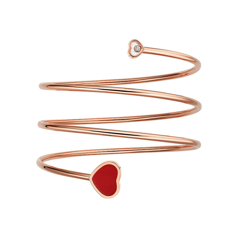 Chopard Rose Gold Happy Hearts Multi-Twist Bangle 