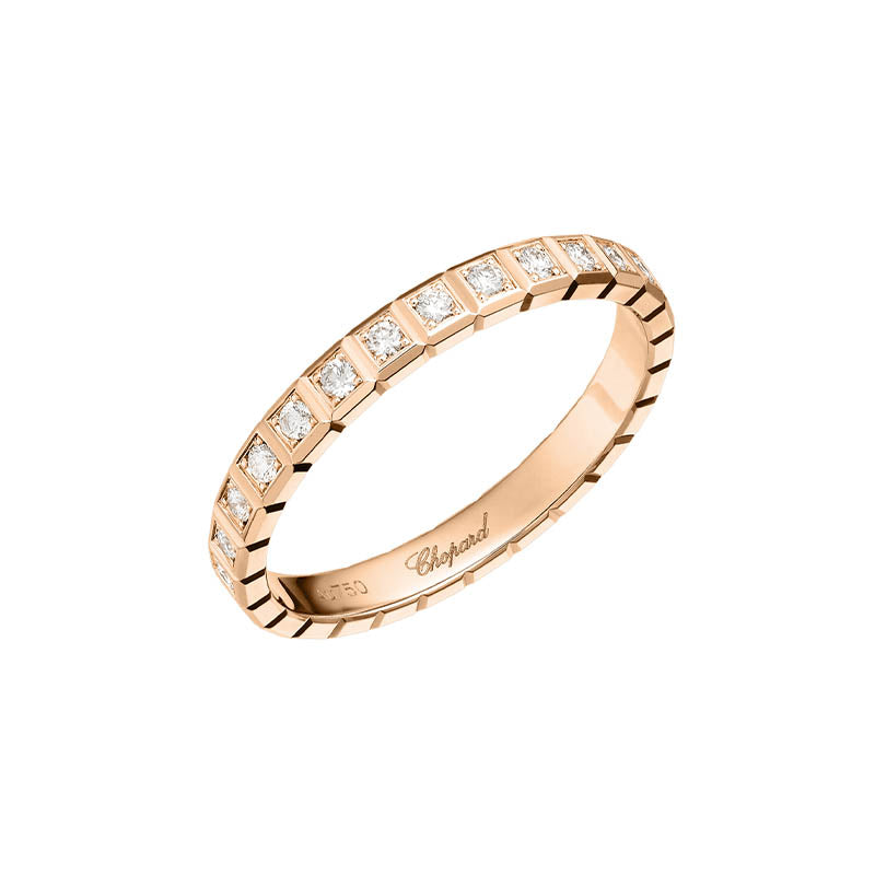 Chopard Rose Gold Ice Cube Diamond Full Eternity Ring