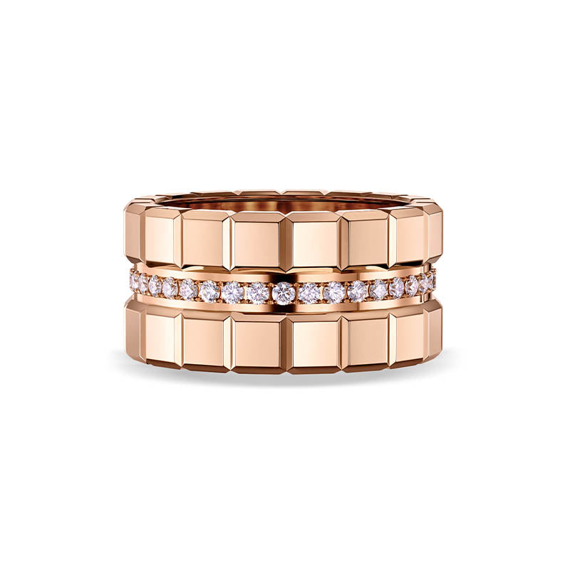 Chopard Rose Gold Ice Cube Diamond Ring
