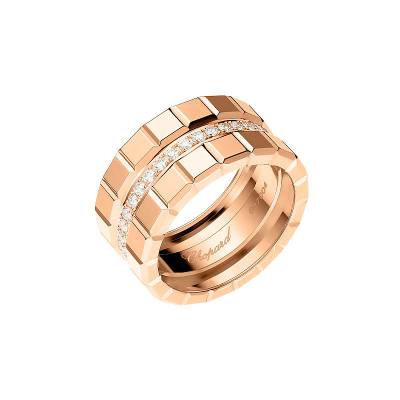 Chopard Rose Gold Ice Cube Diamond Ring