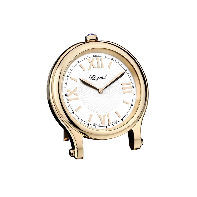 Chopard Rose Toned Stainless Steel Happy Sport Table Clock