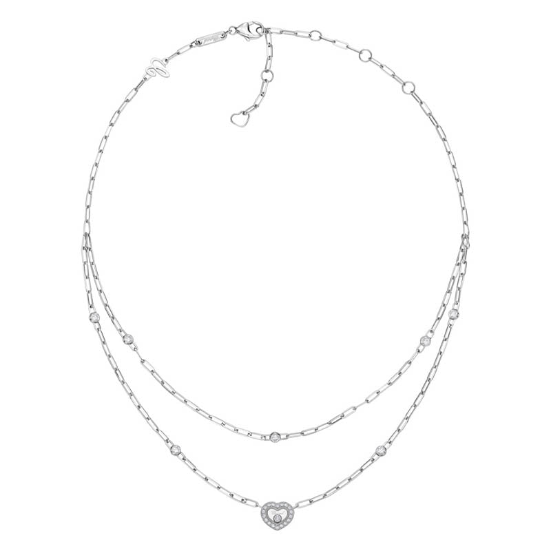 Chopard White Gold Happy Diamonds Icon Heart Necklace