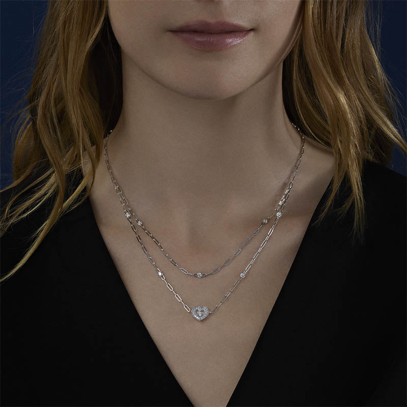 Chopard White Gold Happy Diamonds Icon Heart Necklace