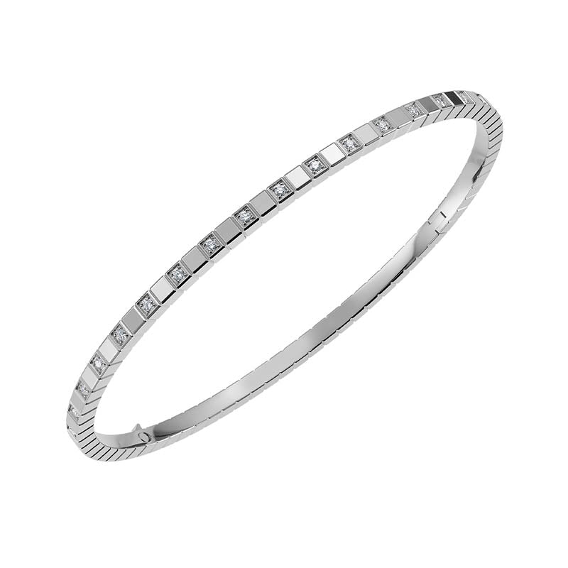Chopard White Gold Ice Cube Diamond Bangle