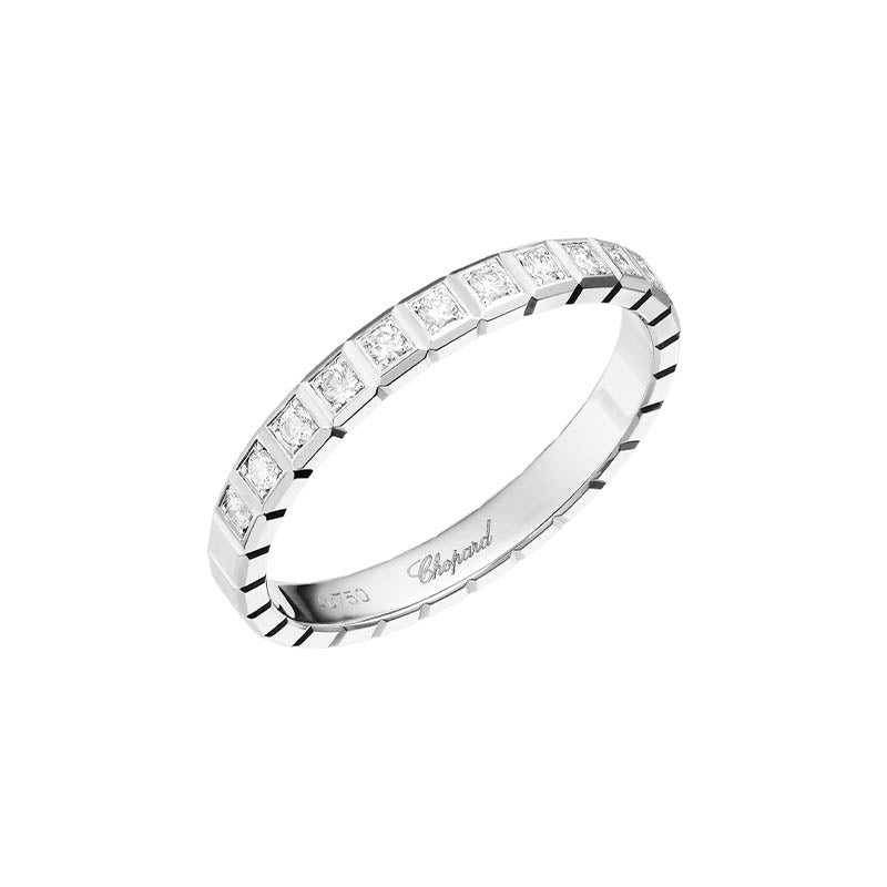 Chopard White Gold Ice Cube Diamond Half Eternity Ring