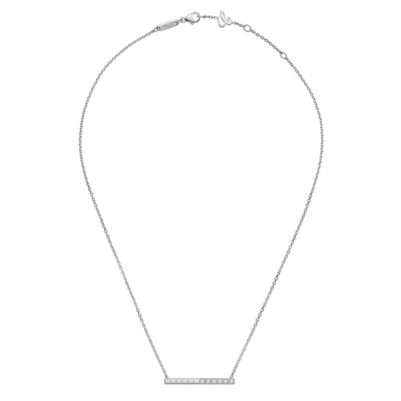 Chopard White Gold Ice Cube Diamond Pendant