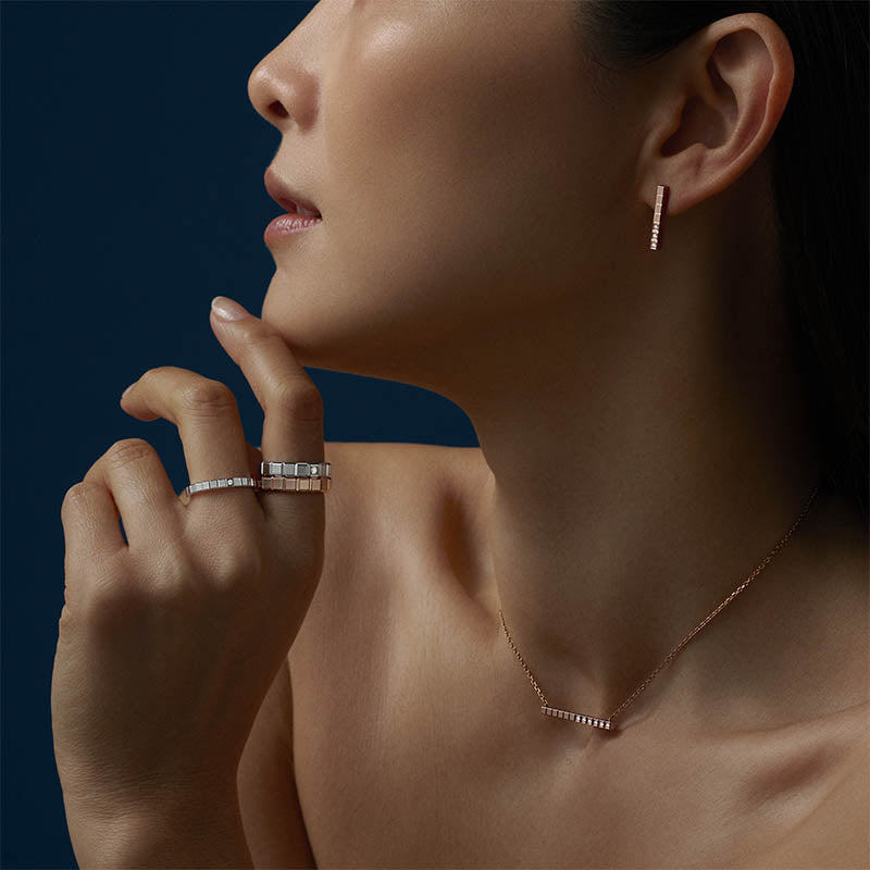 Chopard White Gold Ice Cube Diamond Ring