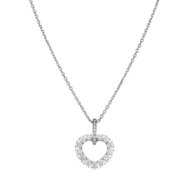 Chopard White Gold L'Heure du Diamant Diamond Heart Pendant