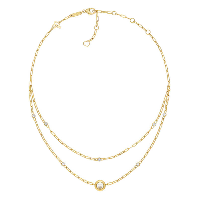 Chopard Yellow Gold Happy Diamonds Icon Necklace