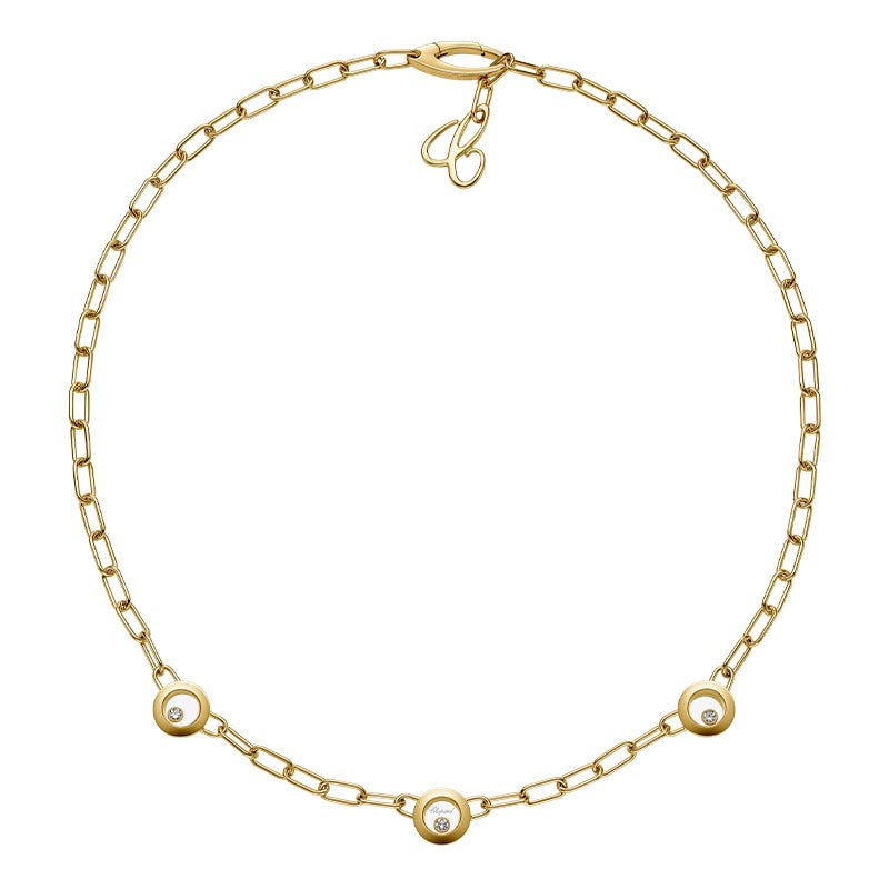Chopard Yellow Gold Happy Diamonds Icon Necklace