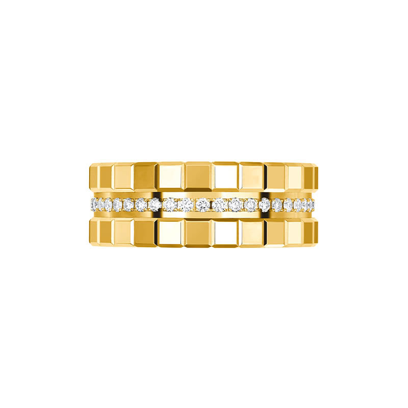 Chopard Yellow Gold Ice Cube Diamond Ring