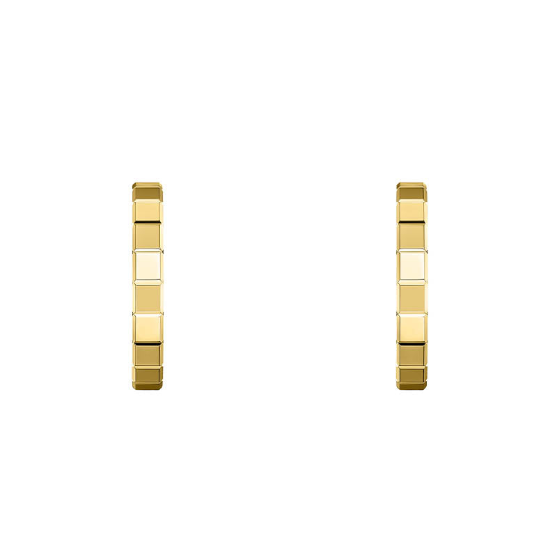 Chopard Yellow Gold Ice Cube Mini Hoop Earrings
