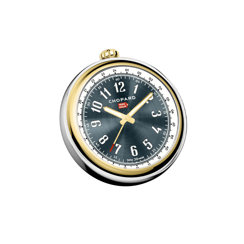 Chopard Yellow Toned & Stainless Steel Classic Racing Table Clock