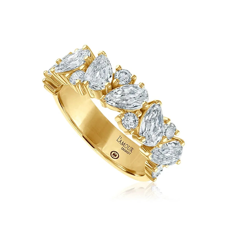 Christopher Designs L’Amour Crisscut® Pear Shaped Diamond Band