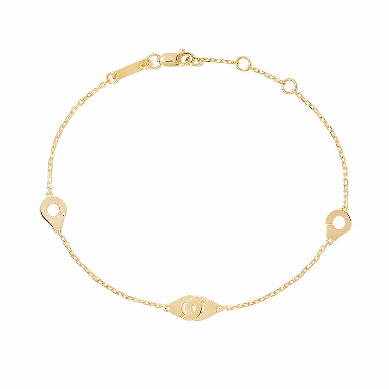 dinh van Menottes Yellow Gold R5 Multi--Station Bracelet