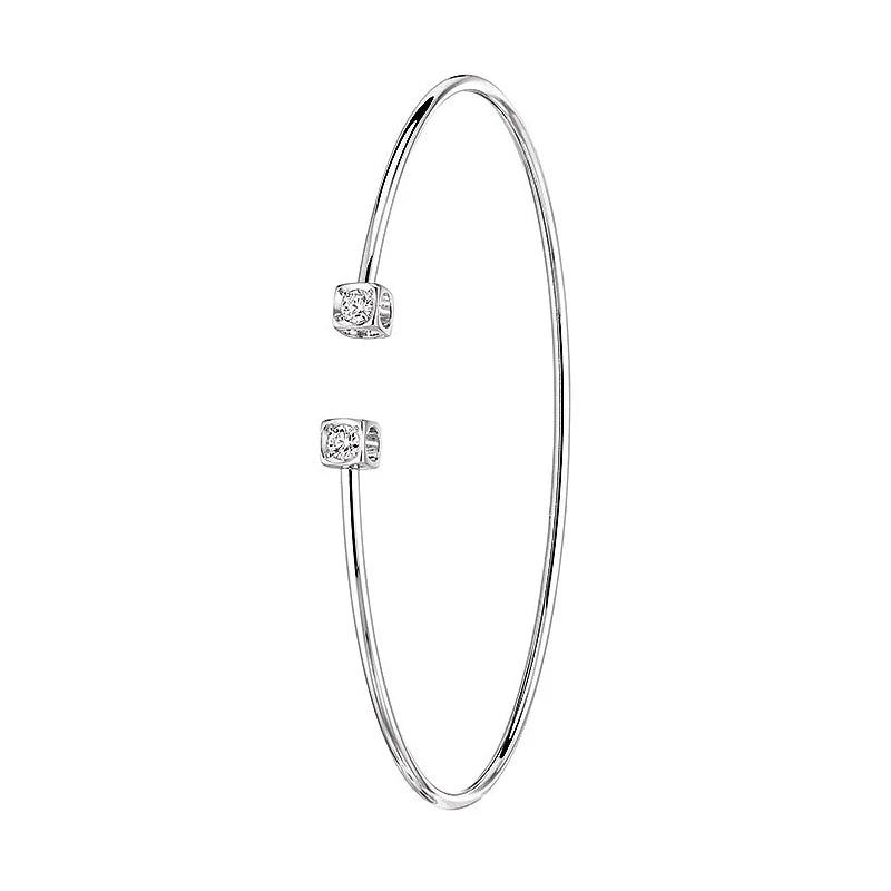 dinh van Le Cube White Gold Diamant Small Gauge Diamond Bangle