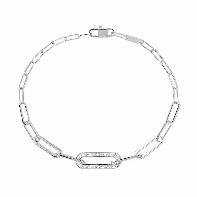 dinh van Maillon White Gold Pavé Link Diamond Bracelet