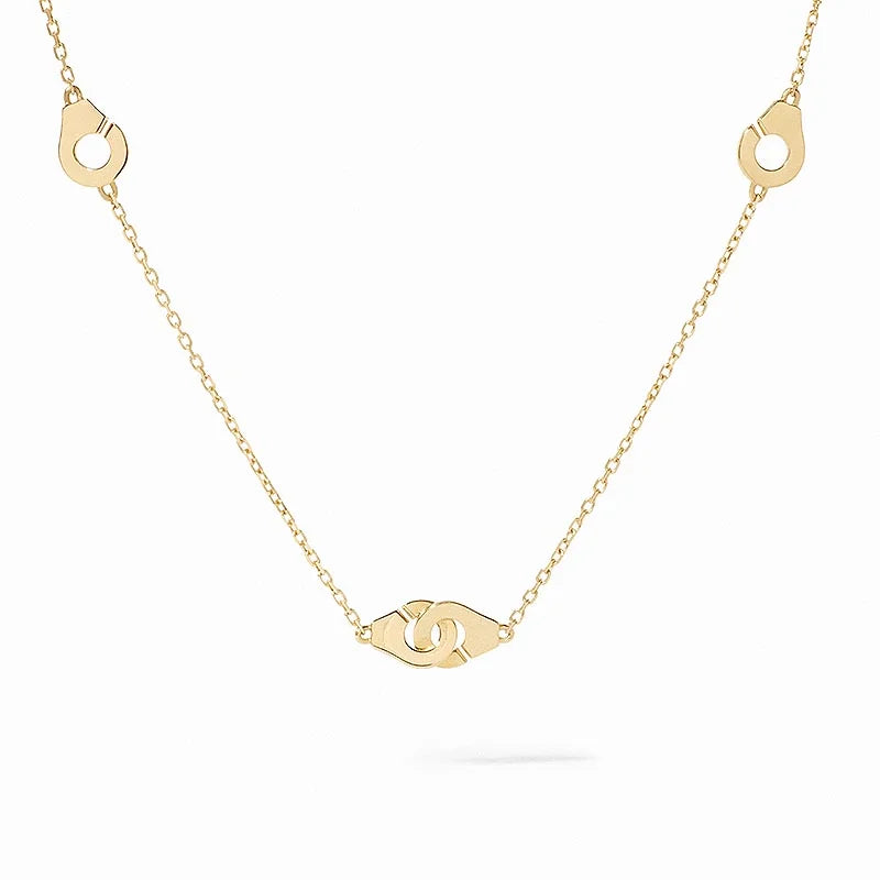 dinh van Menottes Yellow Gold R5 Multi--Station Necklace