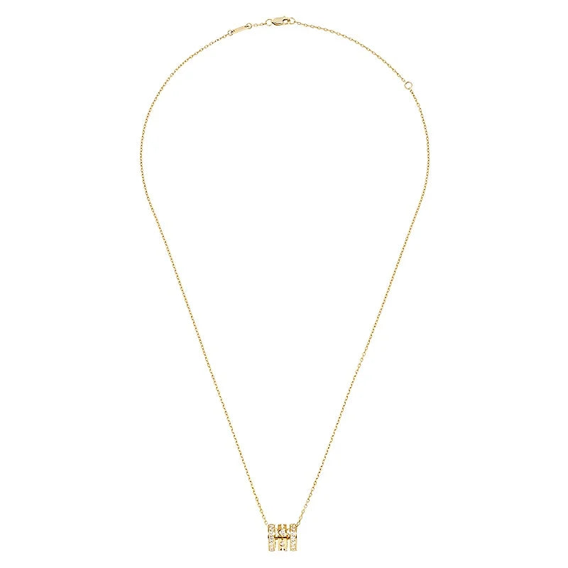 dinh van Pulse Yellow Gold 3-Row Diamond Pavé Pendant