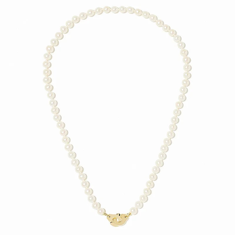 dinh van Menottes Yellow Gold R10 Freshwater Pearl Necklace