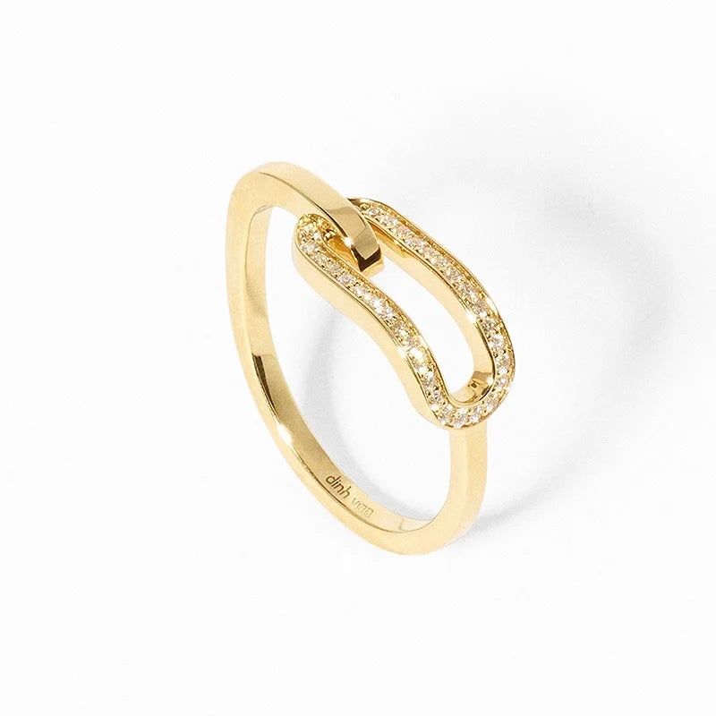 dinh van Maillon Yellow Gold Small Diamond Ring