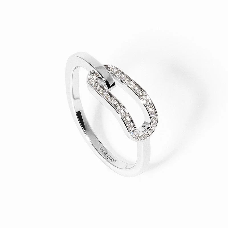 dinh van Maillon White Gold Small Diamond Ring