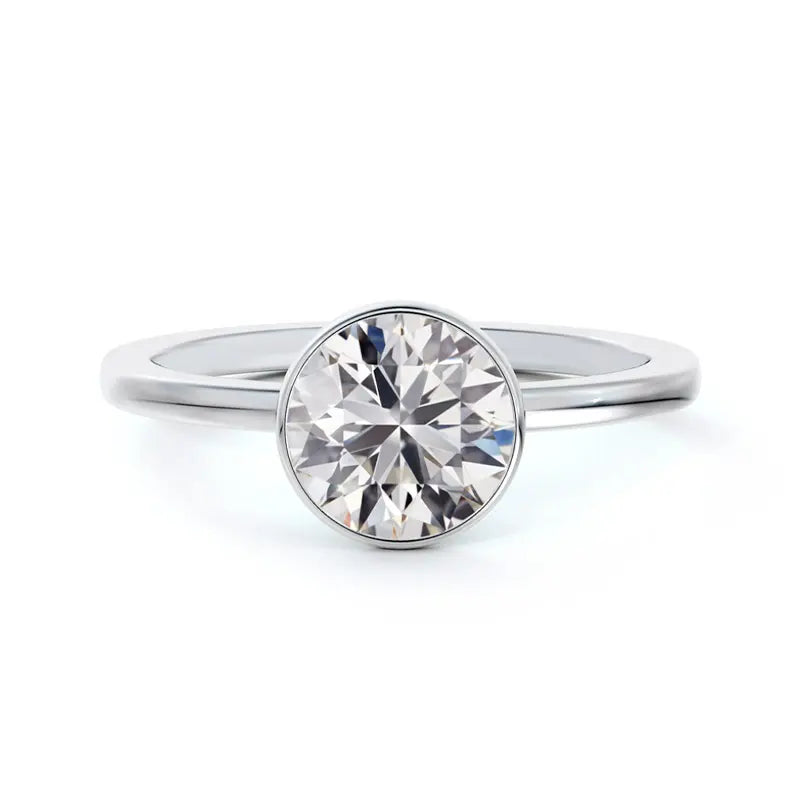 Forevermark Micaela's Hidden Halo Bezel Set Diamond Engagement Ring