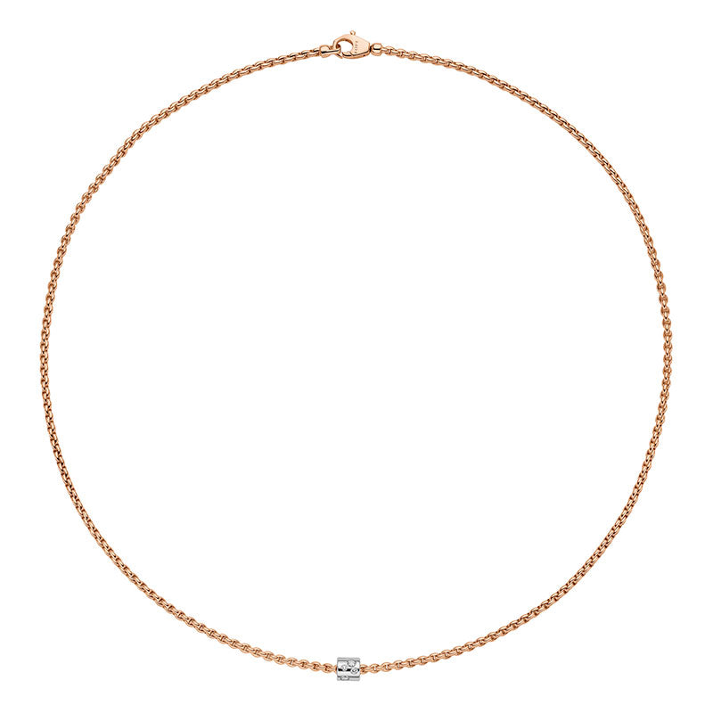 Fope Aria Rose Gold & Diamond Necklace