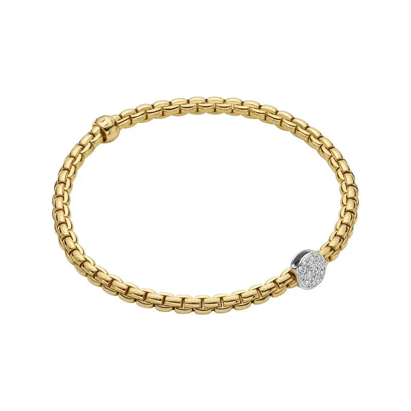 Fope Eka Tiny Bracelet FOP00356 Style No 736B PAVES YW