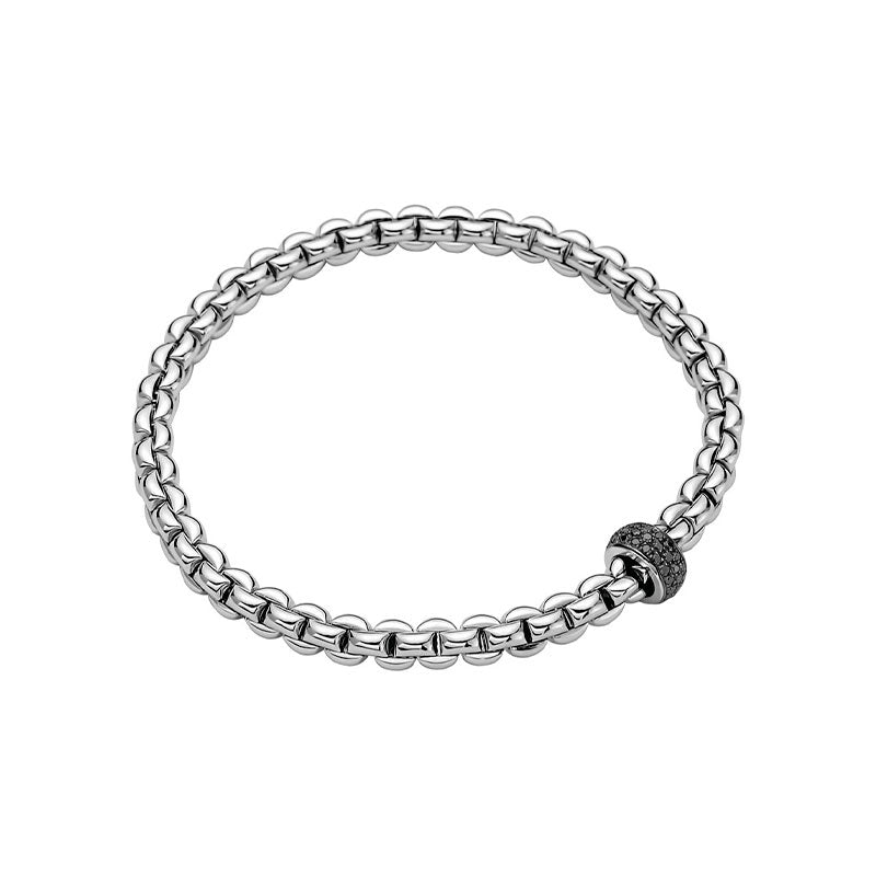 Fope Eka White Gold & Black Diamond Bracelet 72110BX_PN_B_X1X_0XL