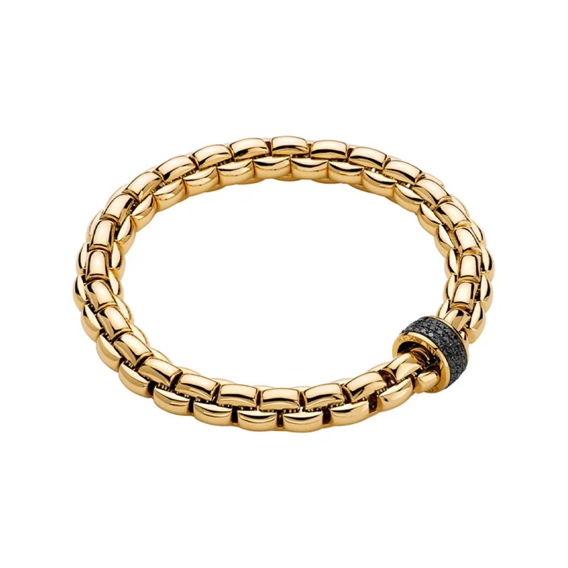 Fope Eka Yellow Gold & Black Diamond Bracelet