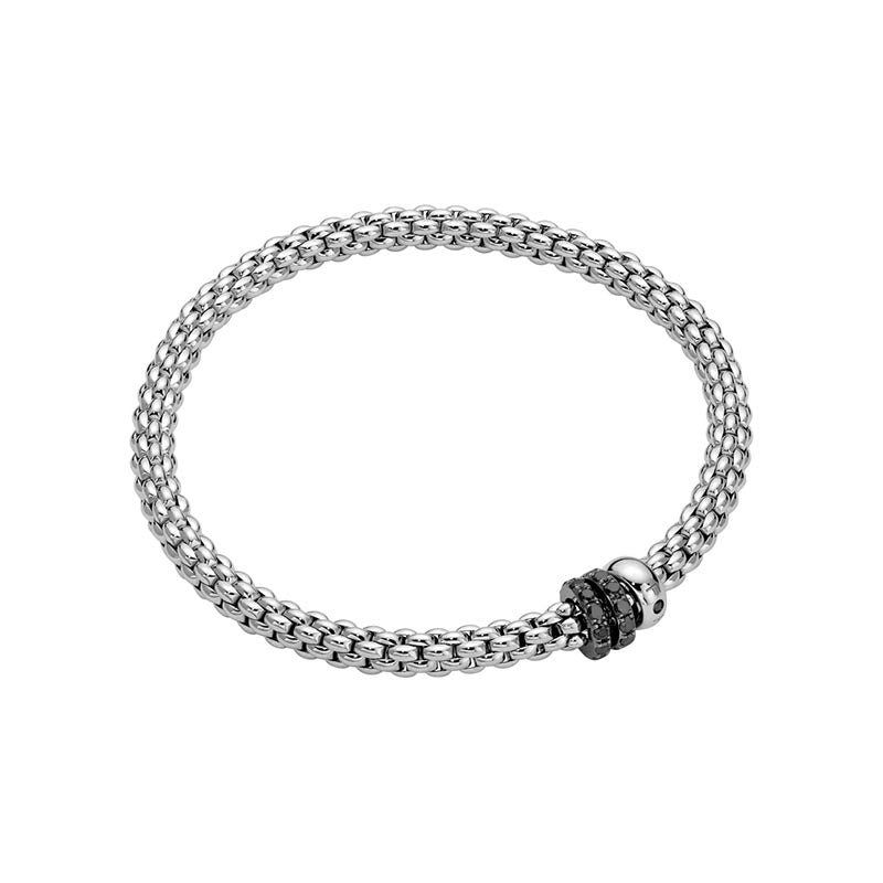 Fope Solo White Gold & Black Diamond Bracelet