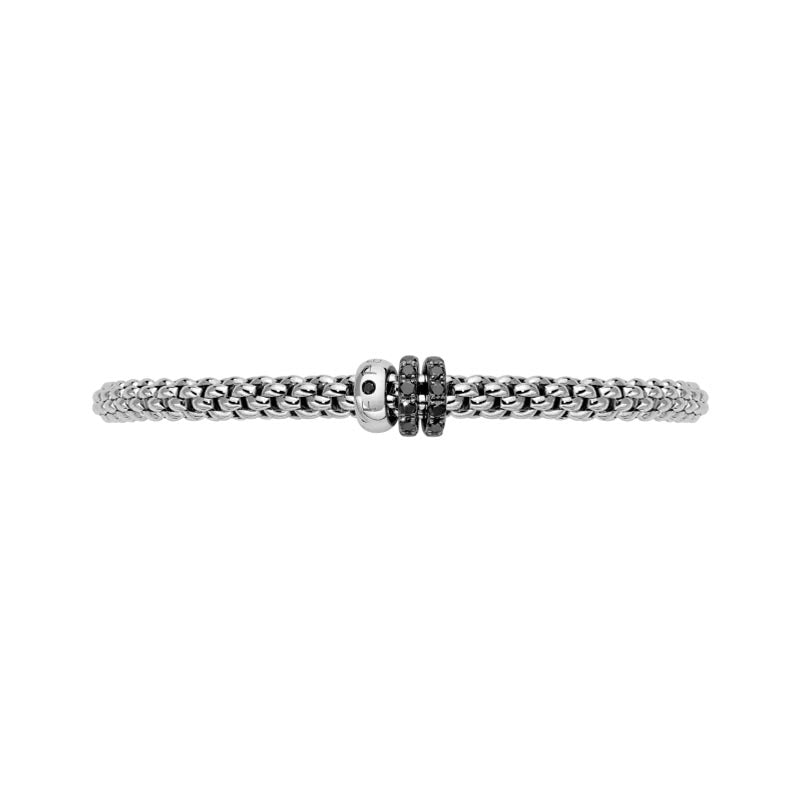 Fope Solo White Gold & Black Diamond Bracelet